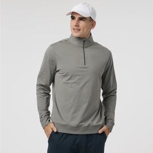 Vuori Coronado Half Zip Color: Dolomite Heather
